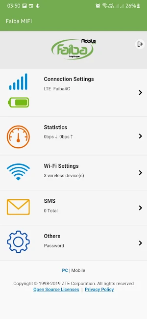 Faiba MIFI Screenshot 2