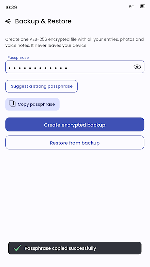 Offline Daily Diary: Journal Screenshot 1