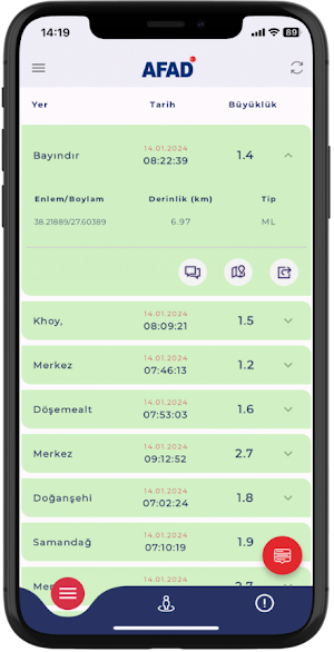 Deprem AFAD Screenshot 3
