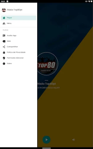 Rádio Top80pt Screenshot 1