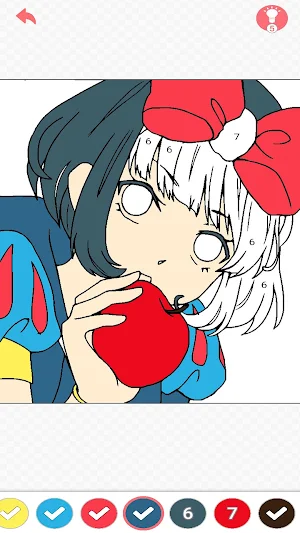 Anime Girl Color by Number Screenshot 2