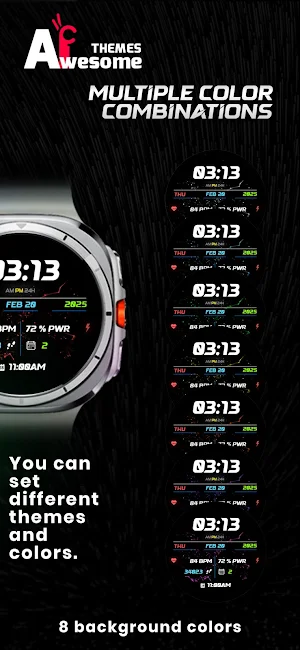Darkwave - Animated Watch Face Screenshot 2