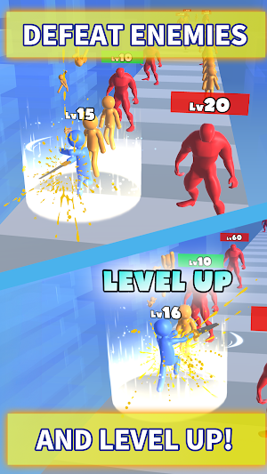 Level Up Run: Stickman Runner Screenshot 1