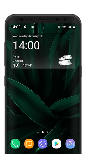 Digital clock weather theme 1 Screenshot 2