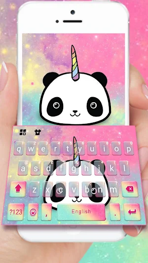 Lovely Unicorn Pandicorn Keyboard Theme Screenshot 0