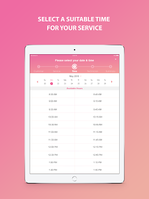 Thepronails check-in system Screenshot 2
