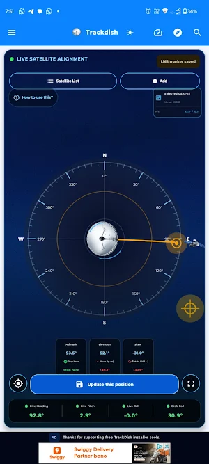 TrackDish: World SAT Finder Screenshot 0