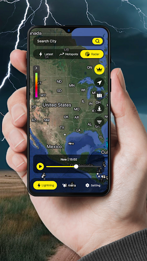 Lightning Radar Tracker On Map Screenshot 1