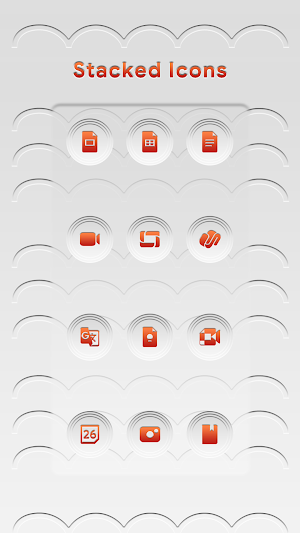 Stacked Light Red Icons Screenshot 1