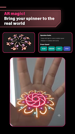 AR Finger Spinner: Glow Art&3D Screenshot 0