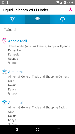 Liquid Telecom Wi-Fi Finder Screenshot 1