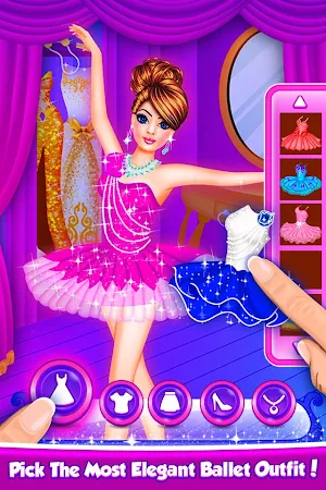 Ballerina Doll Fashion Salon Makeup Dress up Game Screenshot 2