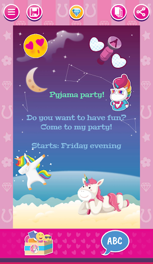 Unicorn Invitations Cards Screenshot 3
