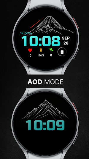 Mountain Summits Watch Face Screenshot 1
