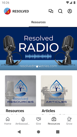 Resolved Ministries Screenshot 2