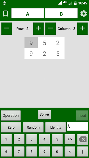 Matrix Calculator - Gaussian Elimination - Cramer Screenshot 0