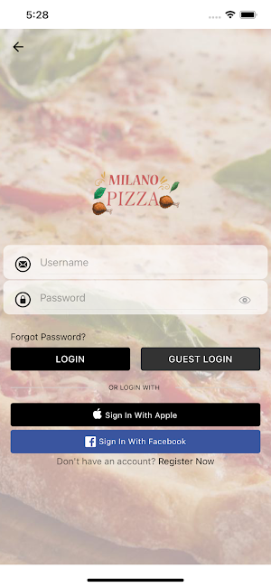 Milano Pizza Stanford Screenshot 2
