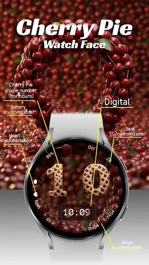 Cherry Pie - Watch Face Screenshot 1