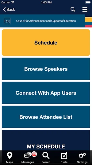 CASE Conference App Screenshot 2