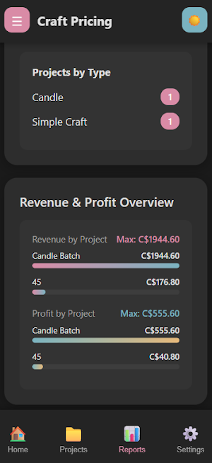 Craft Pricing Calculator Screenshot 1