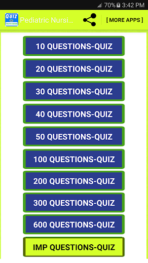 Pediatric Nursing Quiz Questions Free Screenshot 0