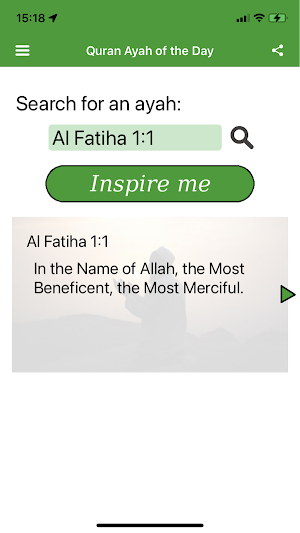 Quran Ayah of the Day Screenshot 1