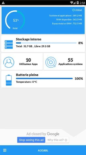 Téléphone Device informations Screenshot 1