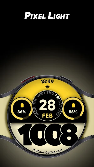 Pixel Light - Watch face Screenshot 0