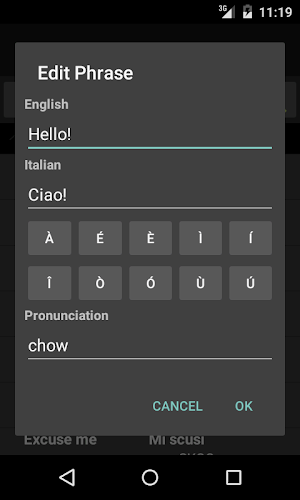 Travel Phrases - Italian Screenshot 1