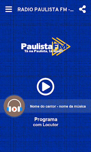Rádio Paulista FM - Tá na Paulista, tá legal!!! Screenshot 1