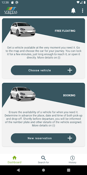 Veritas Car Sharing Screenshot 0