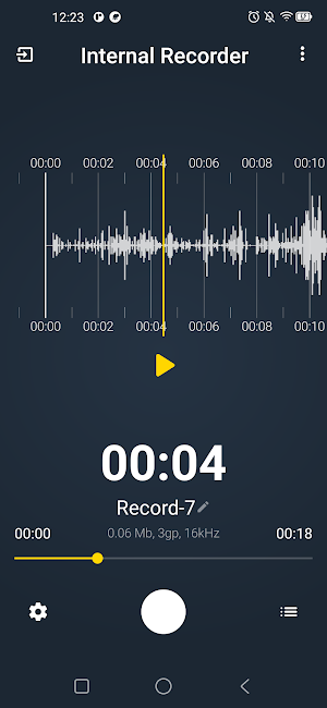 Internal Sound Recorder Audio Screenshot 0