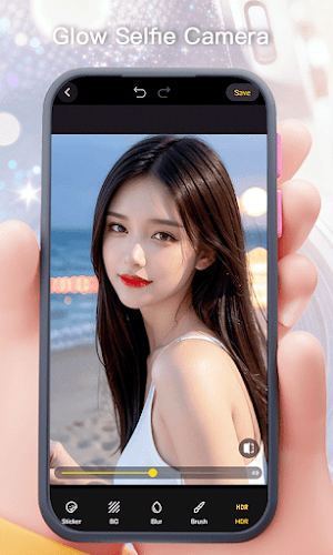 Glow Selfie Camera Screenshot 0