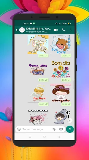 Figurinhas de bom dia e boa no Screenshot 1