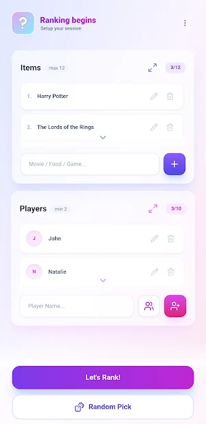 Rank it! Group Decision Maker Screenshot 2