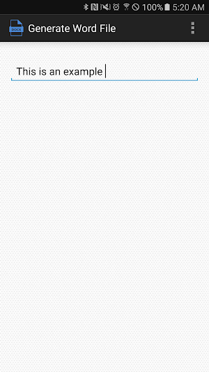 Generate Word File Screenshot 1