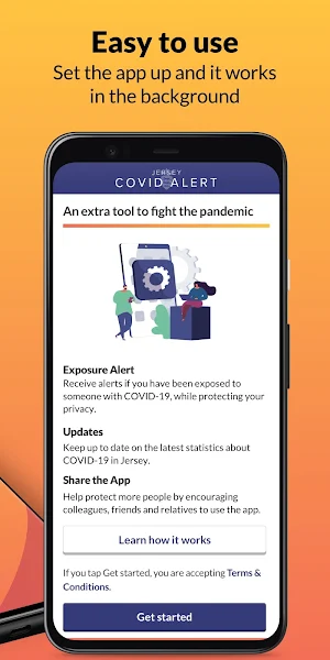Jersey COVID Alert Screenshot 1