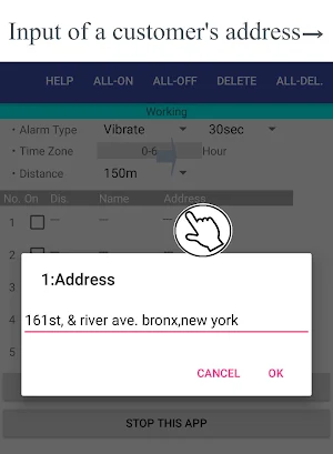 Delivery Alarm  - rings alarm  Screenshot 2