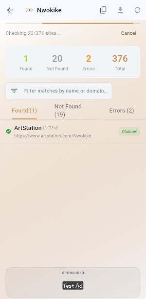 Sherlock: Account Finder OSINT Screenshot 2