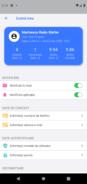 Catalog Scolar Screenshot 3