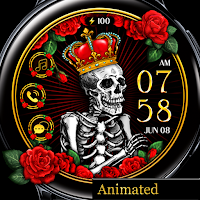 Skull Crown RoseCard_Watchface