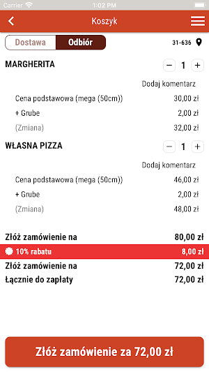 Cheese Pizza Kraków Screenshot 1