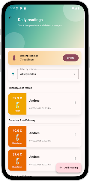 PFAPA Care Screenshot 2