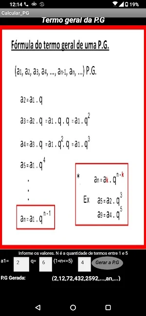 PG & Análise Combinatória Screenshot 2