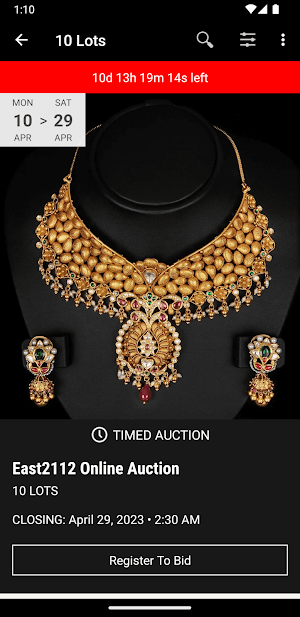 East2112 Auction Screenshot 1
