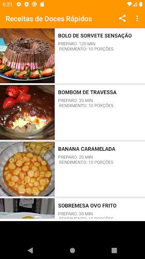 Receitas de Doces Rápidos Screenshot 0