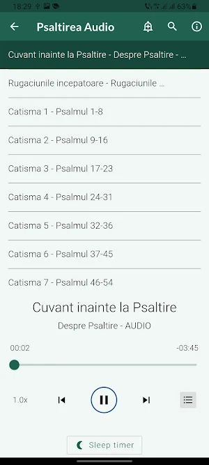 Psaltirea lui David Audio Screenshot 3