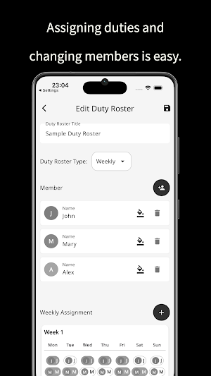 Simple Duty Roster Screenshot 3