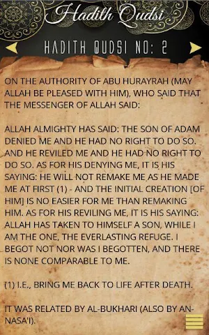 Hadith Qudsi Screenshot 1
