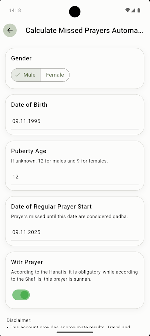 5te5 Qadha Prayer Screenshot 1